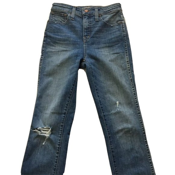 Madewell‎ Curvy High-Rise Skinny Jeans Drop Step-Hem Edition Size 25 - Picture 5 of 12